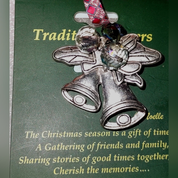 Silver Bells with Iridescent Bead dangles - Picture 3 of 15